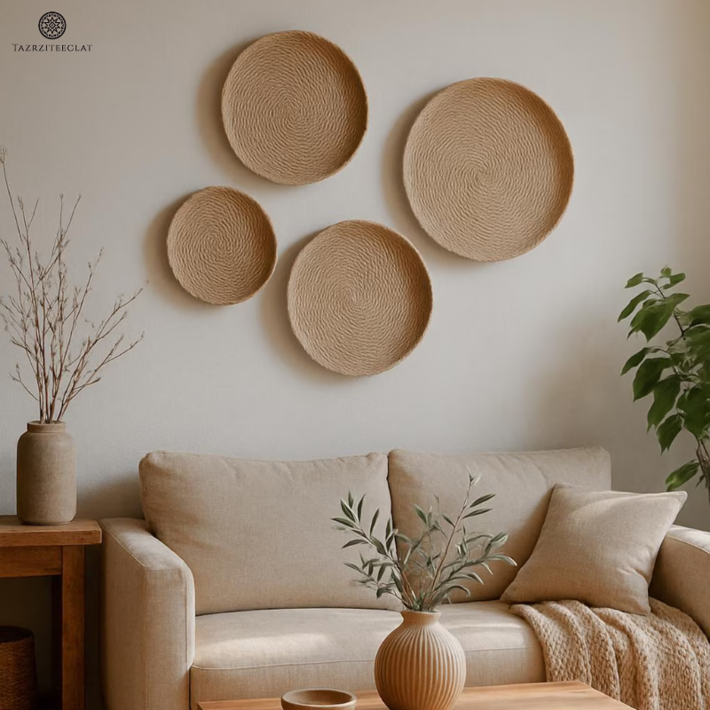 Tazrziteeclat - Paniers Muraux Artisanaux - Naturel