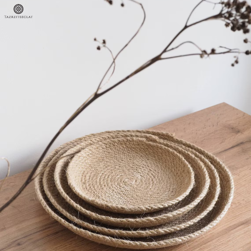 Tazrziteeclat - Paniers Muraux Artisanaux - Naturel