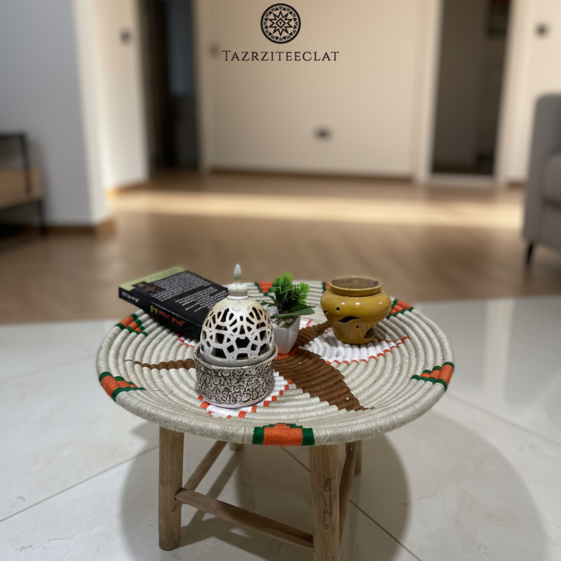 Tazrziteeclat - Plateau tressé bicolore